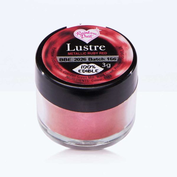 Lustre 3g Pot Metallic Ruby Red