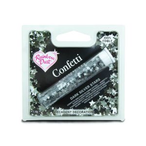 Confetti Dark Silver Stars